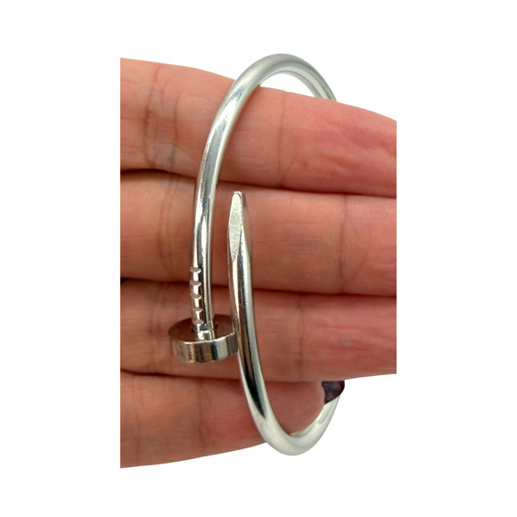 Cartier Juste un Clou Bracelet Classic Model 18k White Gold Size 18 Box Papers - Picture 6 of 16